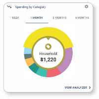 Graphic image to show a spending breakdown by category
