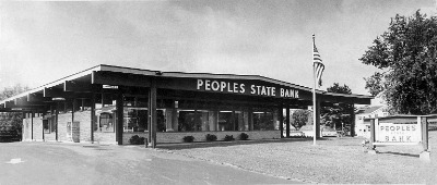 Peoples State Bank in 1962 - archived image