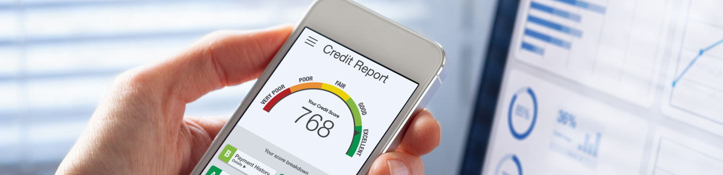 Phone with program looking at credit score
