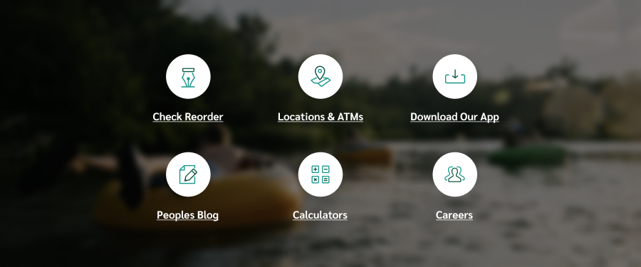 Image showing icons for the quick links on the new website