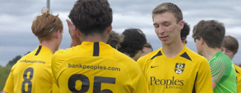 MC United jerseys with Peoples State Bank logos